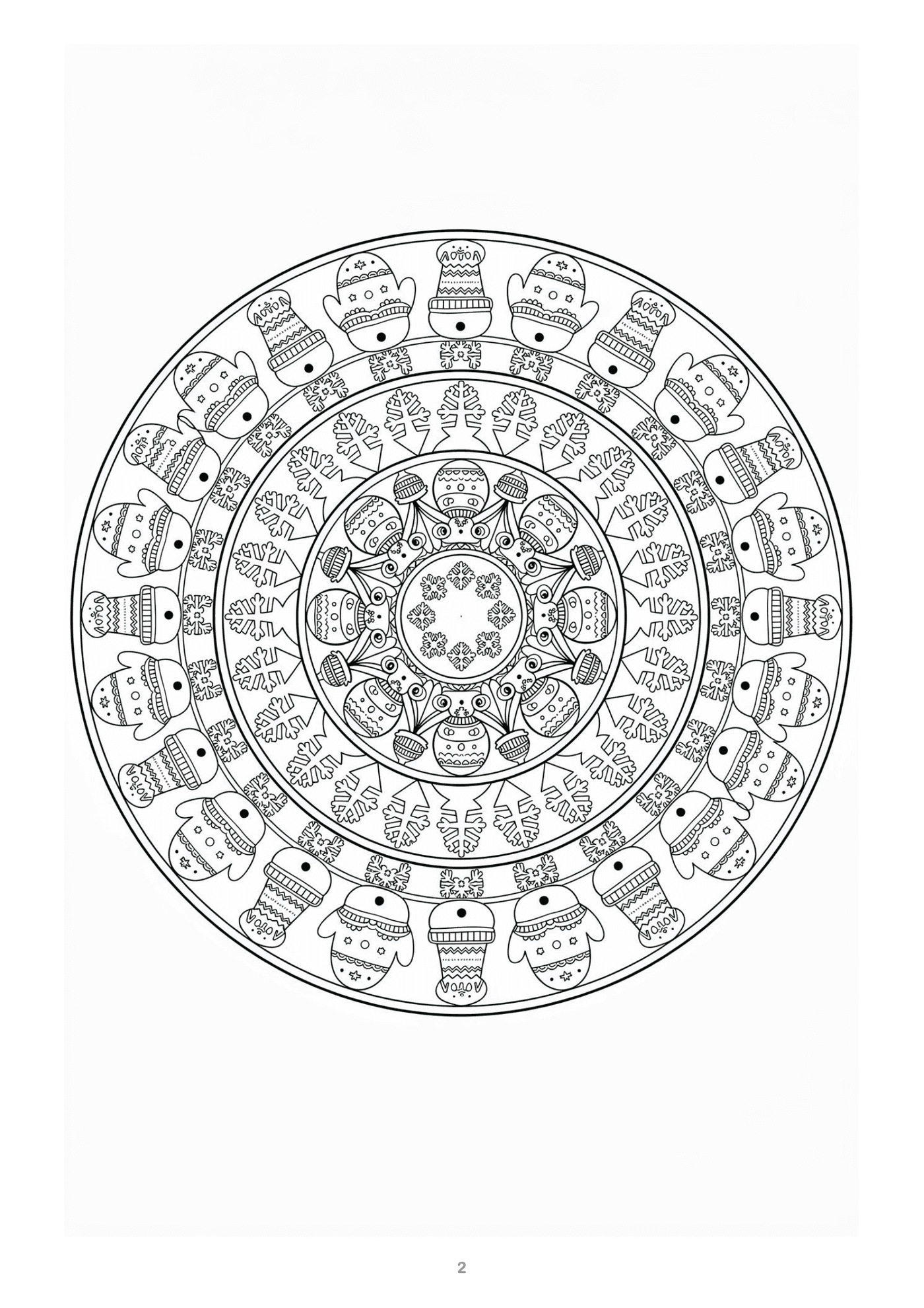 Beispielseite aus einem Mandala-Buch